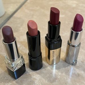 Various designer lip sticks - Dior, Bobbi Brown, Givenchy, Mac